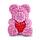 Мишка из 3D роз с сердцем (40 см) в подарочной упаковке, фото 4