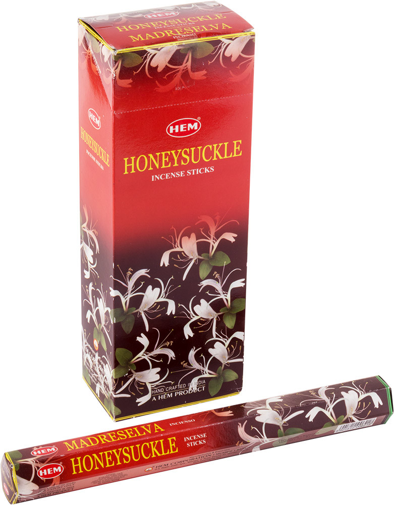 Благовония HEM Honeysuckle Жимолость, шестигранник, 20 палочек