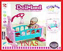 Детская игрушечная кукольная кроватка качалка с мобилем для кукол арт . 8118 , для кукол пупсов Baby born, фото 3