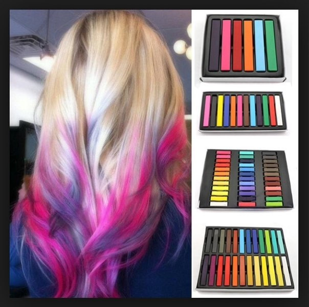 Цветные мелки для волос 24 цвета - фото 7 - id-p88483199