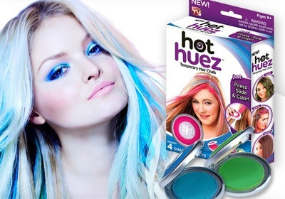 Мелки для волос цветные Hot Huez (4 шт) - фото 4 - id-p88483200