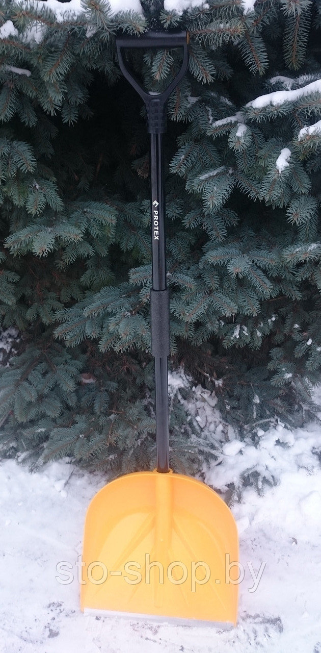 Лопата снеговая PROTEX САНТА в сборе Ковш желтый (Ручка "Атлант")