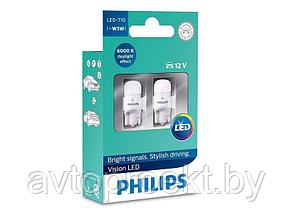 Светодиоды W5W Philips Vision LED 6000K