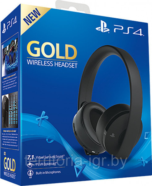 Беспроводная гарнитура Gold V2 для PS4 (Gold Wireless Headset: CUHYA-0080) - фото 1 - id-p88500726