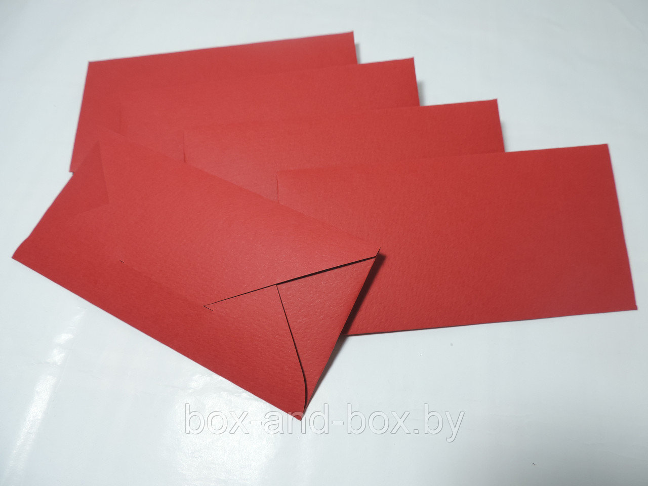 Конверт красный размер 16,5*8 см - фото 2 - id-p88509101