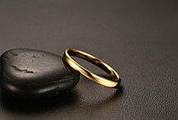 Обручальное UNI Gold (обручальное кольцо унисекс из вольфрама) 16.5
