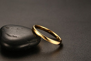 Обручальное UNI Gold (обручальное кольцо унисекс из вольфрама)