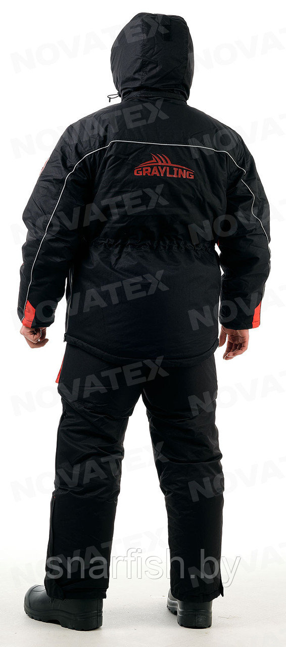 Зимний рыболовный костюм «Селигер» - 45 мембрана 10000/10000 ( черно-красный) GRAYLING - фото 3 - id-p88544109