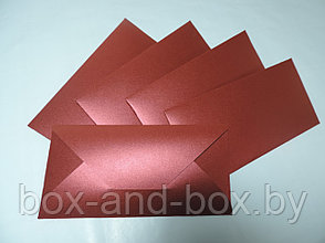 Конверт бордовый с перламутром размер 16,5*8 см