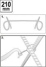 Крючок для вязки арматуры 210мм "Yato" YT-54230, фото 3