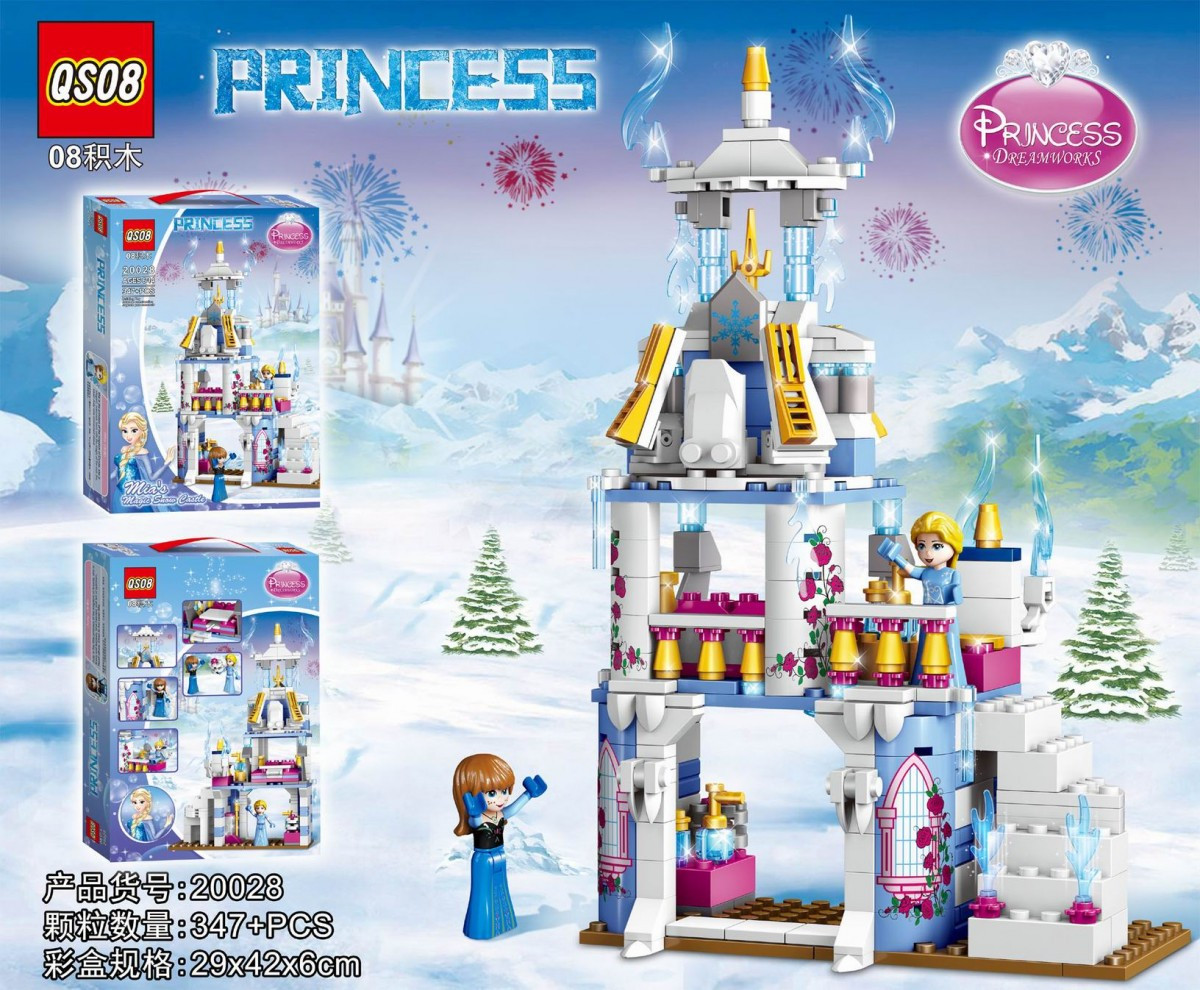 Конструктор QS08 20028 Princess Ледяной замок Эльзы 347 деталей