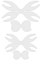 Набор шаблонов для бантиков , ПЭТ 0,7 мм (1уп = 5наборов)