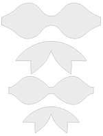 Набор шаблонов для бантиков , ПЭТ 0,7 мм (1уп = 5наборов)