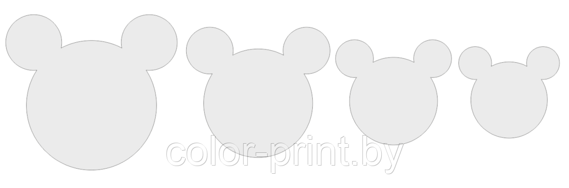 Набор шаблонов для бантиков , ПЭТ 0,7 мм (1уп = 5наборов)