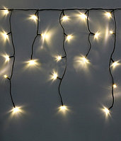 Гирлянда Айсикл (бахрома) светодиодный, 4,8 х 0,6 м, белый провод, 230 В, диоды тепло-белые,  152 LED