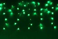 Гирлянда Айсикл (бахрома) светодиодный, 4,8 х 0,6 м, прозрачный провод, 230 В, диоды зеленые,  176 LED NEON-NI