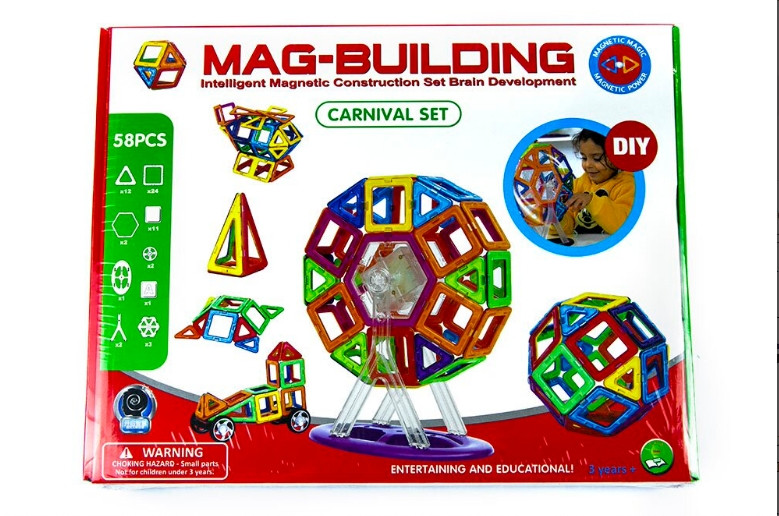 Магнитный конструктор Mag-Building Carnival  W1507    58  элементов