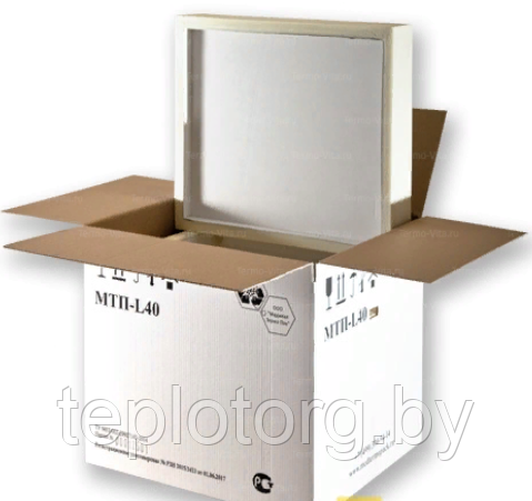 Термоконтейнер МТП-L60 в гофрокоробе, внутренняя отделка - влагостойкий картон - фото 1 - id-p88595164