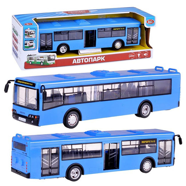 Инерционный автобус "Автопарк" 9690-D (свет, звук) 1:43 - фото 1 - id-p88596173