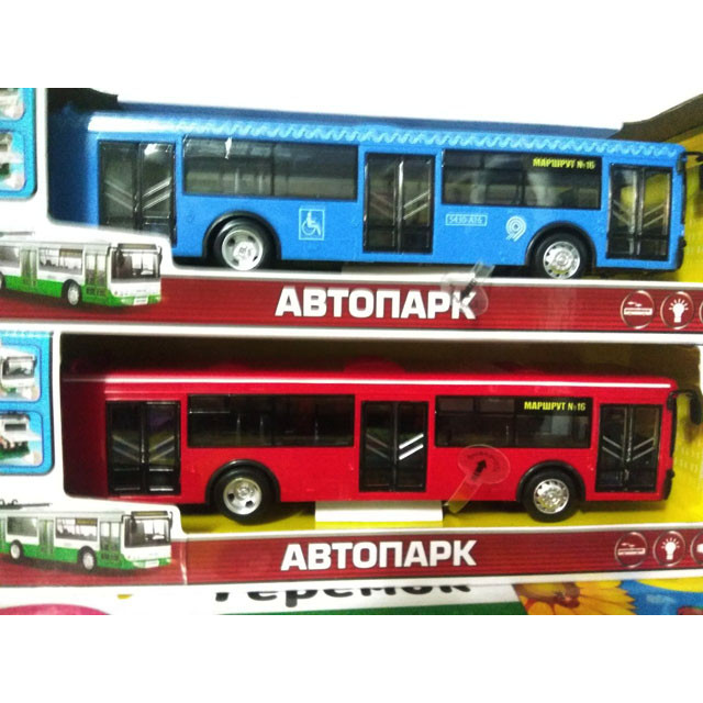 Инерционный автобус "Автопарк" 9690-D (свет, звук) 1:43 - фото 6 - id-p88596173