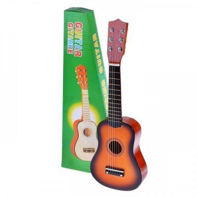 Деревянная шестиструнная гитара 60 см, детская игрушечная гитара для детей, музыкальные инструменты детские