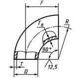 Отвод 45 ст. 09Г2С Ду 630х10 R=600 ГОСТ 30753-2001, фото 2