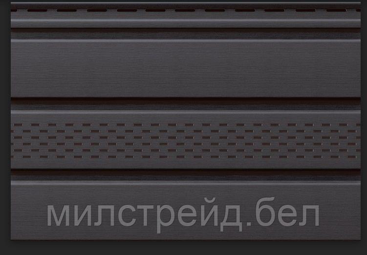 Софит виниловый Vox Unicolor графитовый с частичной перфорацией