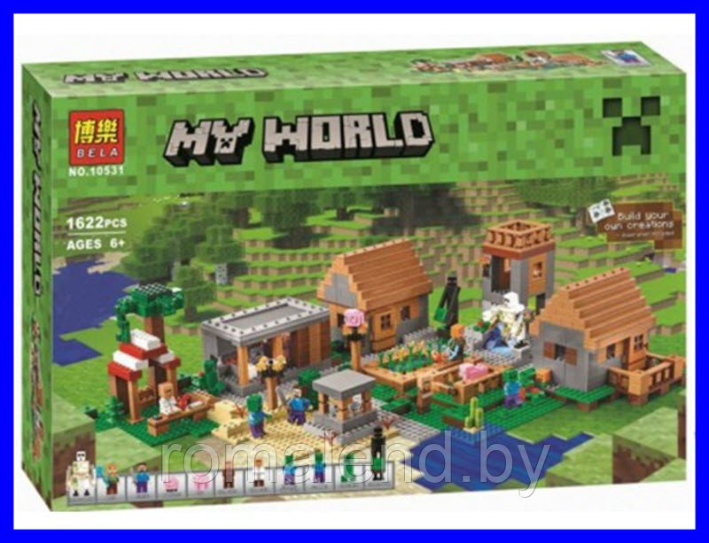 Конструктор My world Лего Майнкрафт Bela 10531 Большая Деревня