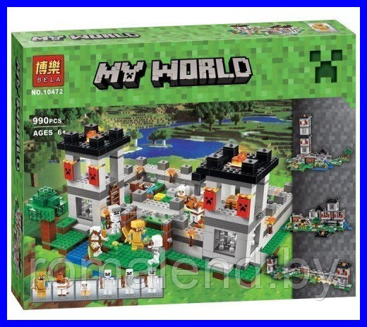 Конструктор My world Лего Майнкрафт Большая Крепость 4 в 1