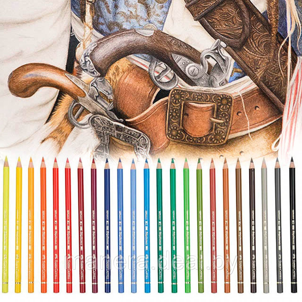Профессиональные цветные карандаши Faber- Castell "POLYCHROMOS" 12 цветов - фото 3 - id-p88695897