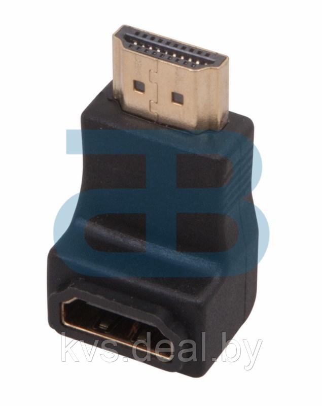 ПЕРЕХОДНИК гнездо HDMI - штеккер HDMI угловой GOLD REXANT - фото 2 - id-p88696684
