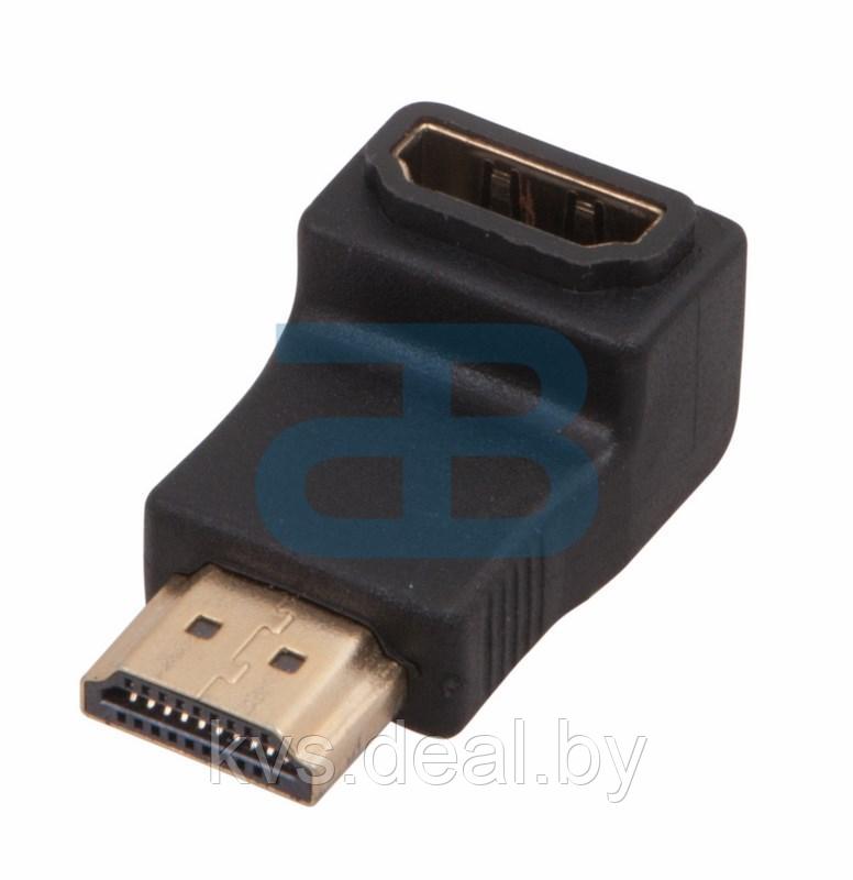 ПЕРЕХОДНИК гнездо HDMI - штеккер HDMI угловой GOLD REXANT - фото 1 - id-p88696684