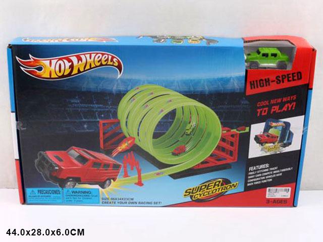 Трек Hot Wheels HW219 Супер Циклотрон + 2 машинки - фото 1 - id-p88696906