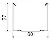 Профиль потолочный KNAUF CD 60/27 3000х60х27 металл 0,6 мм - фото 2 - id-p88699446