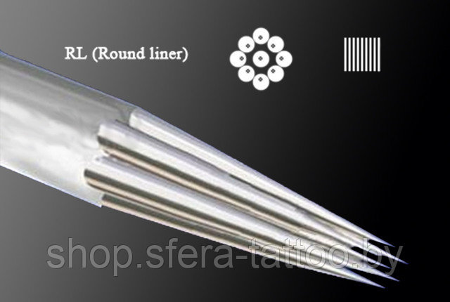 СТАНДАРТНЫЕ ИГЛЫ ДЛЯ ТАТУИРОВКИ ROUND LINER 3RL - фото 1 - id-p88699185