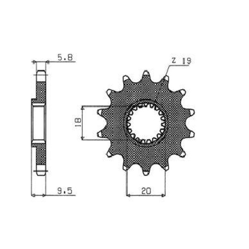 Звездочка ведущая Sunstar 337-13 зубьев