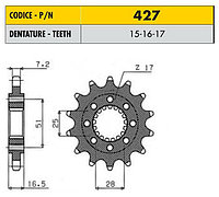 Звездочка ведущая Sunstar 427-17 зубьев