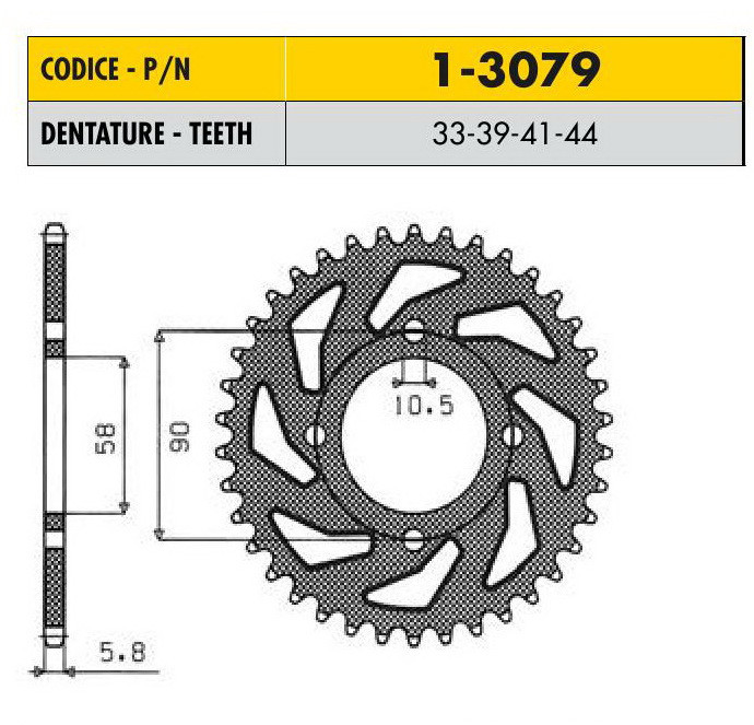 Звездочка ведущая Sunstar 1-3079-39 зубьев