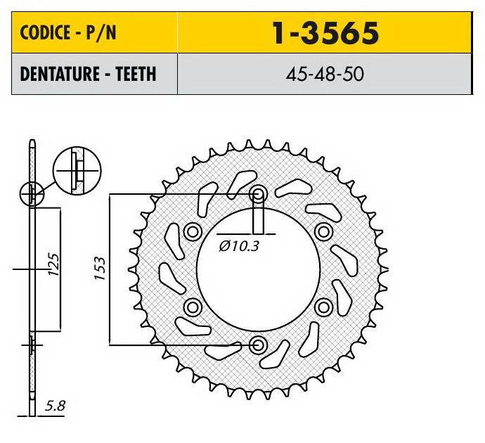 Звездочка ведущая Sunstar 1-3565-48 зубьев