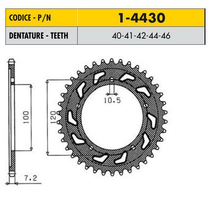 Звездочка ведущая Sunstar 1-4436-37 зубьев