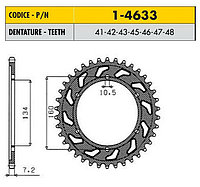 Звездочка ведущая Sunstar 1-4633-45 зубьев