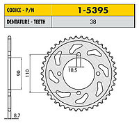 Звездочка ведущая Sunstar 1-5405-41 зубьев