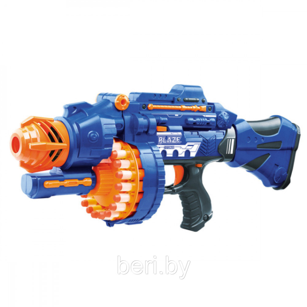 Автомат, Бластер 7051 + 40 пуль Blaze Storm детское оружие, с прицелом, мягкие пули, типа Nerf (Нерф) - фото 2 - id-p88759956