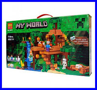 Конструктор My world Лего Майнкрафт Домик на дереве в джунглях 10471