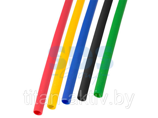 Набор термоусадочной трубки 6,0 / 3,0 мм, пять цветов (упак. 50 шт. по 1 м) REXANT - фото 2 - id-p88839069