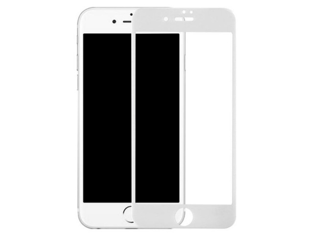 Защитное стекло на iPhone 7/8 plus (полноразмерное, белое)