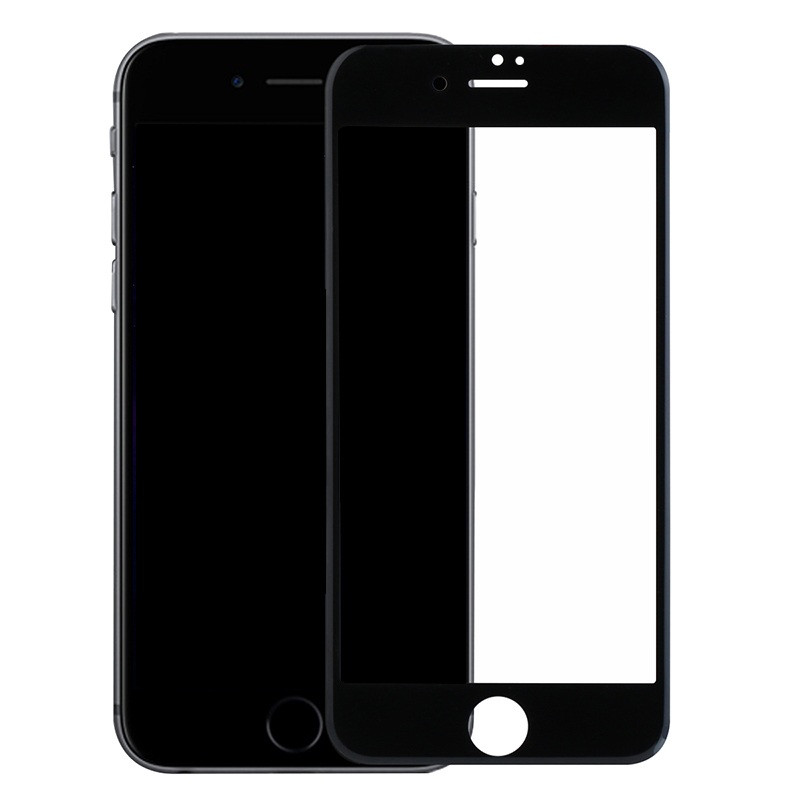 Защитное стекло на iPhone 7/8 Plus (полноразмерное, чёрное)