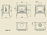 Чугунная печь-камин Kratki Koza K7 7 кВт, фото 4