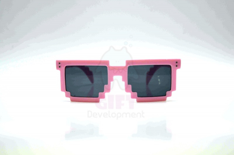 Пиксельные очки Minecraft Розовый