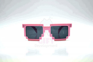 Пиксельные очки Minecraft Розовый
